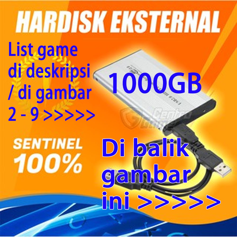 HARDISK EXTERNAL FULLGAME 1000/1TB PS3 PS4 HEN