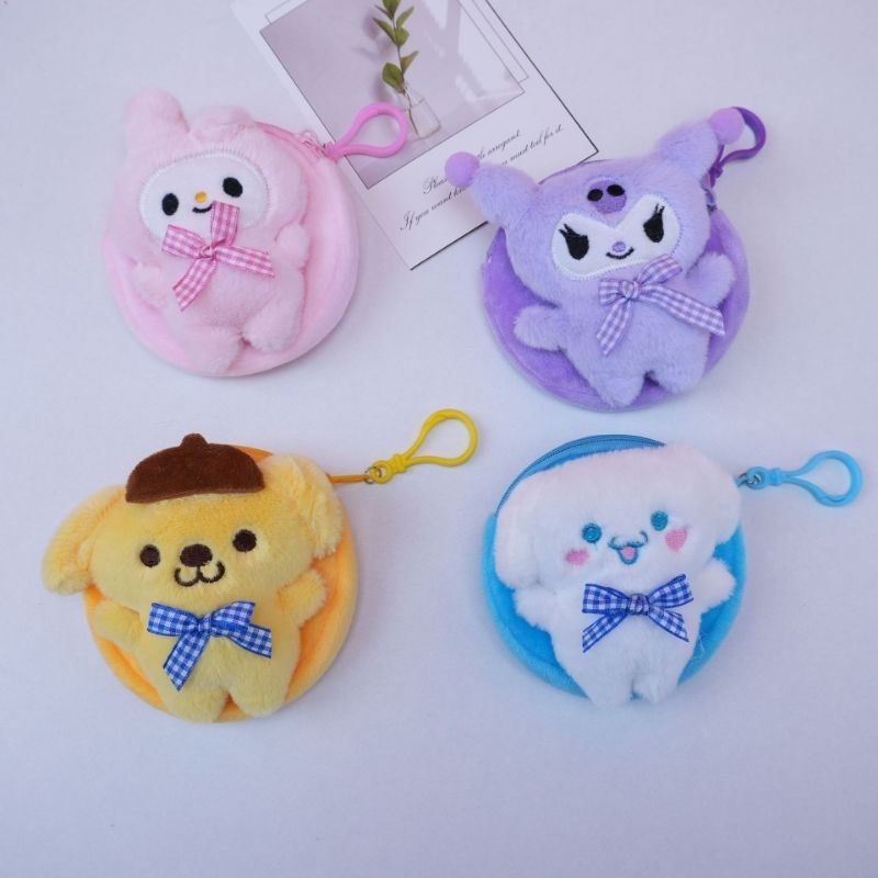 dompet koin kuromi | bag charm kuromi | plushie cinnamoroll | plushy kuromi