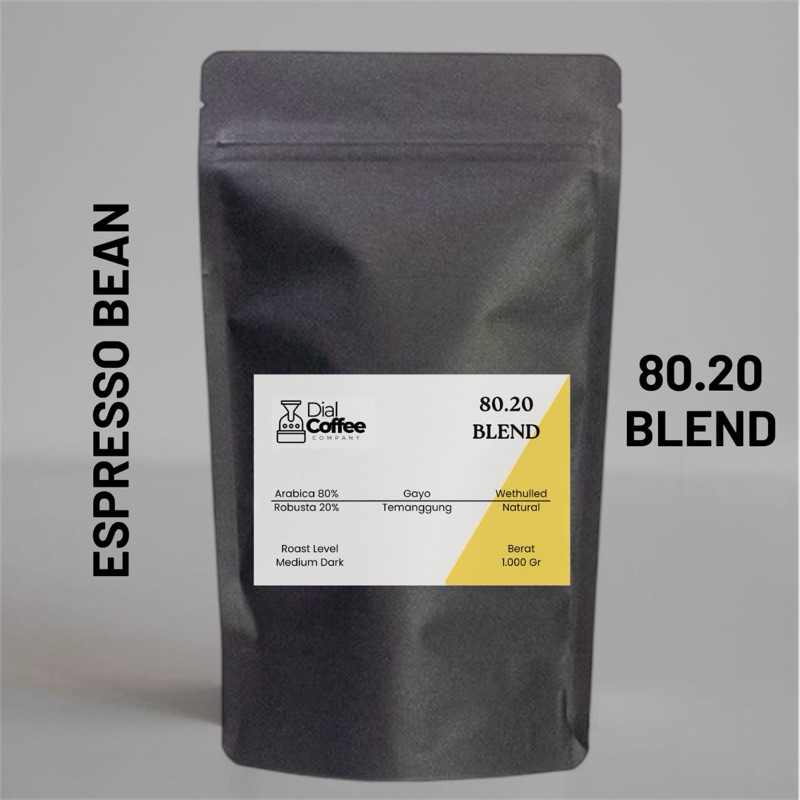 

Biji Kopi 80.20 Arabica Robusta Roasted Beans Kopi Susu Blend 1 Kg