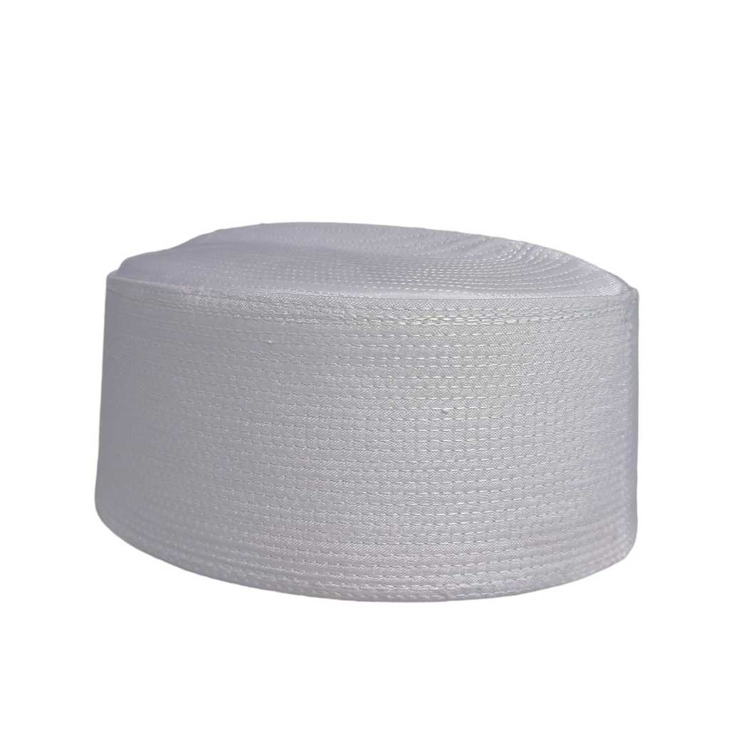 Peci Songkok Kopiah Batok Putih Hitam Kalbut Habib Bahar Tinggi 9cm murah BERKUALITAS - Peci Batok M