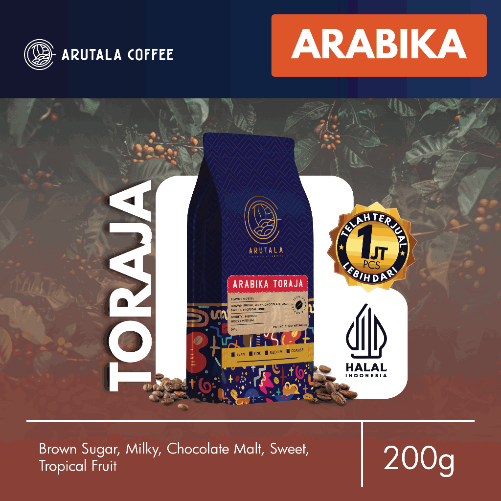 

ARUTALA Kopi Arabika Toraja Sapan 200 gram