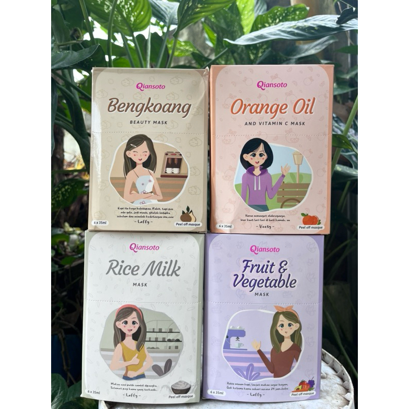 Murahhh Qiansoto Peel Off Masker Wajah 1 box 6 pcs