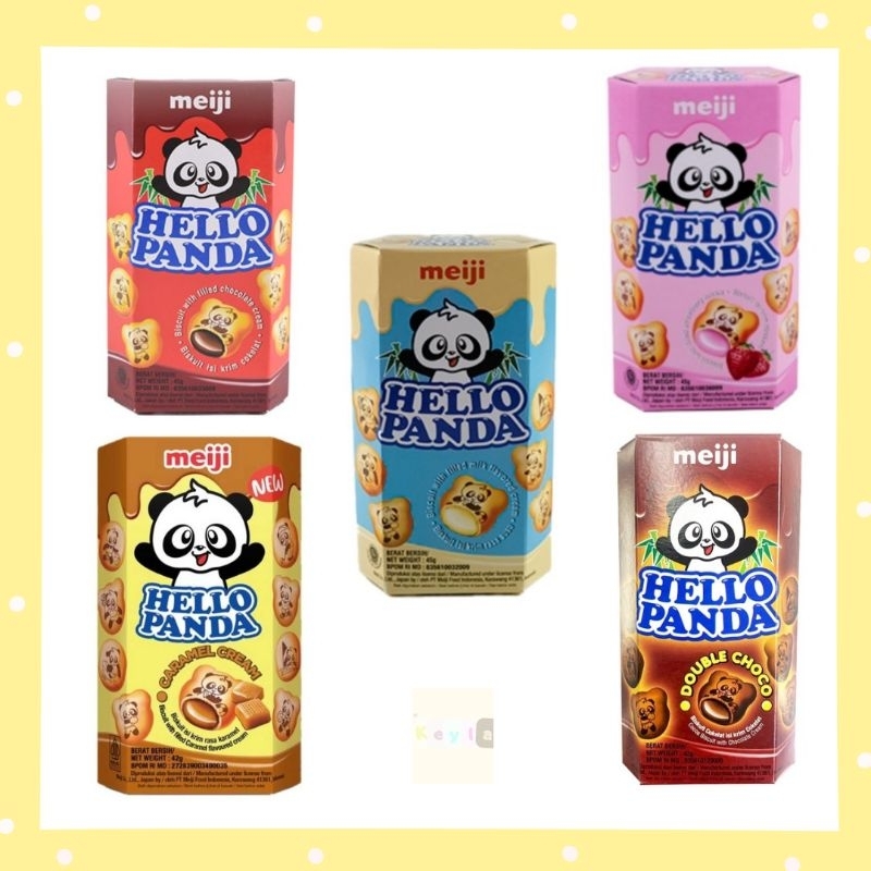 

Meiji Hello Panda Biskuit Caramel, Strawberry, Double Choco, Coklat, Milk Box 42g