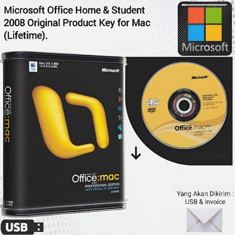 Microsoft Office Home & Student 2008 Original for Mac.
