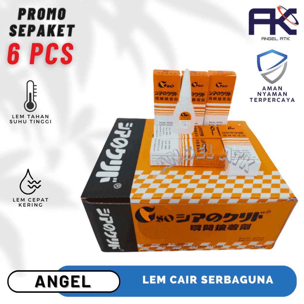 

( Paket Isi 6 Pcs ) Lem Cair Gso / Lem Tetes Korea / Lem Serbaguna / Cepat Kering / lem Bening Multifungsi / COD / Atk Blessing