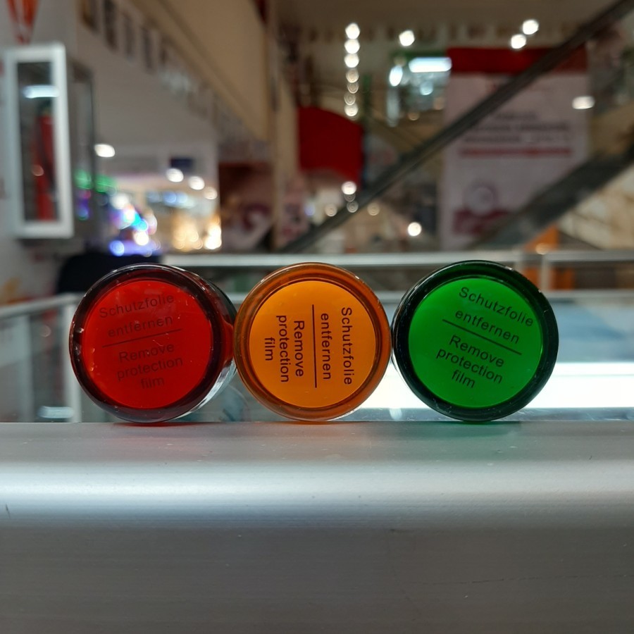 pilot lamp/lampu indikator panel 22m AC/DC 3warna LED