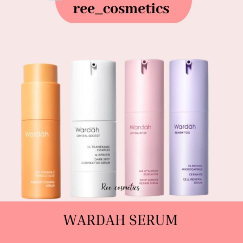 WARDAH Serum Wajah | Crystal Secret Serum | Radiant Charge Serum | Renew You Serum | Hydra Rose Seru