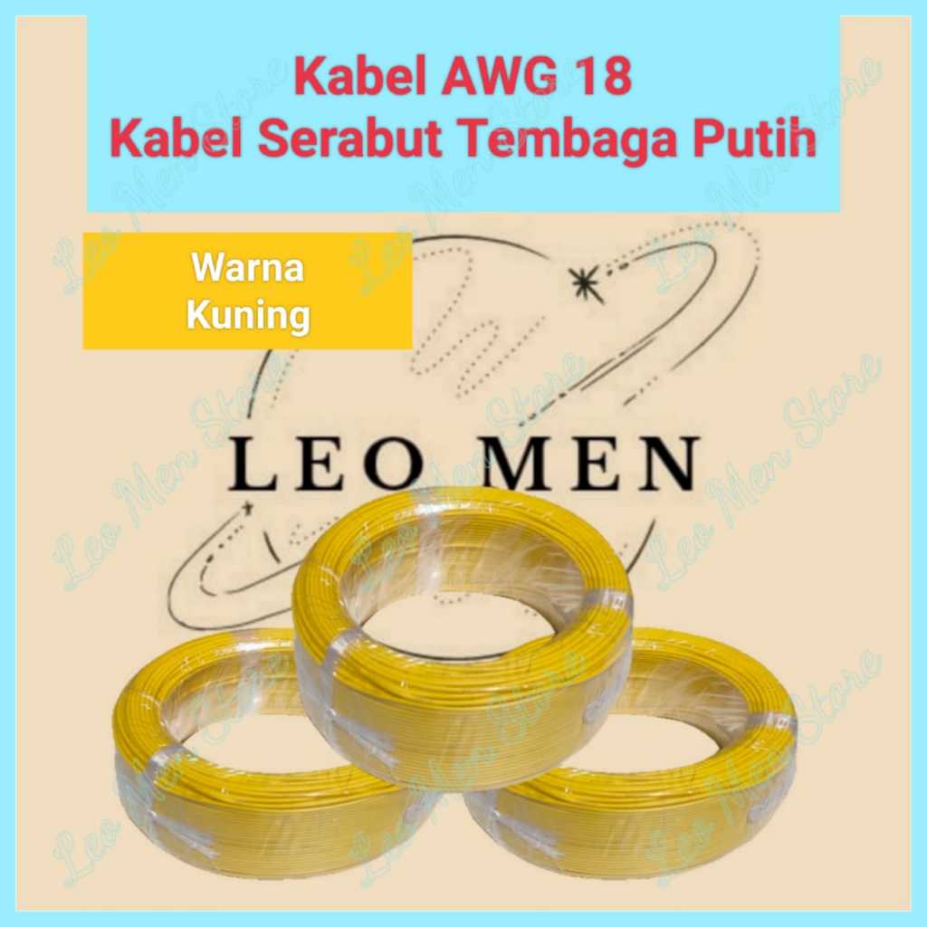 Kabel AWG 18~Kabel Serabut AWG 18~TINNED CU~Tembaga Putih~KUNING
