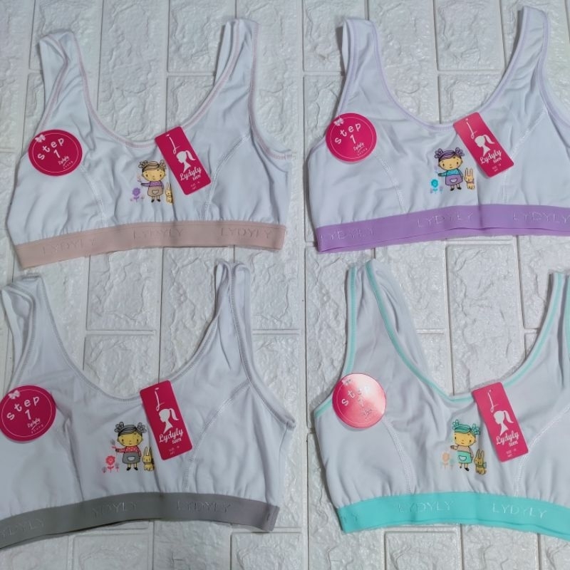 6 Helai Miniset Anak Lydyly | Miniset Lydyly Putih Sablon | Miniset ABG Lydyly | Pakaian Dalam Anak 