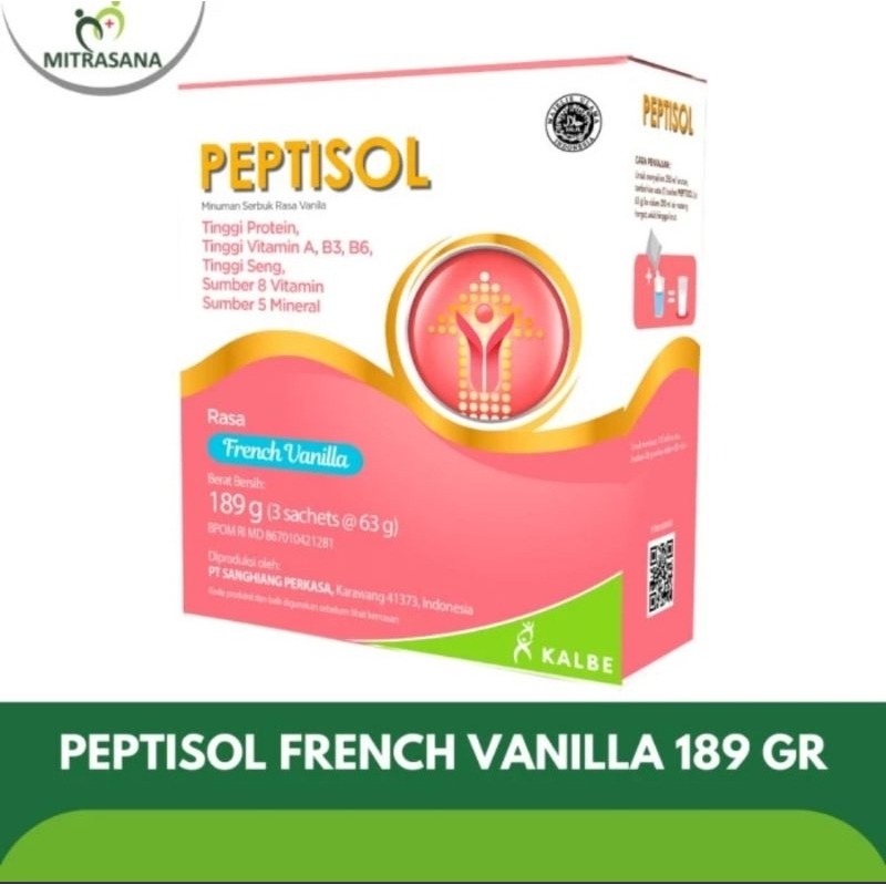 

Susu Peptisol ( Susu untuk Proses Pemulihan dari Sakit dengan Protein Tinggi ) dengan Rasa Vanila / Cokelat