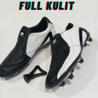 sepatu bola asli kulit pol 6 besi sol dijahit