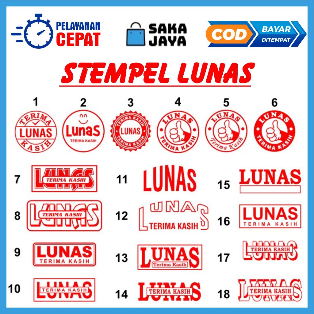 

Cetak Stempel Flash Lunas Cap Otomatis Tinggal Pakai Sudah Ada Tinta