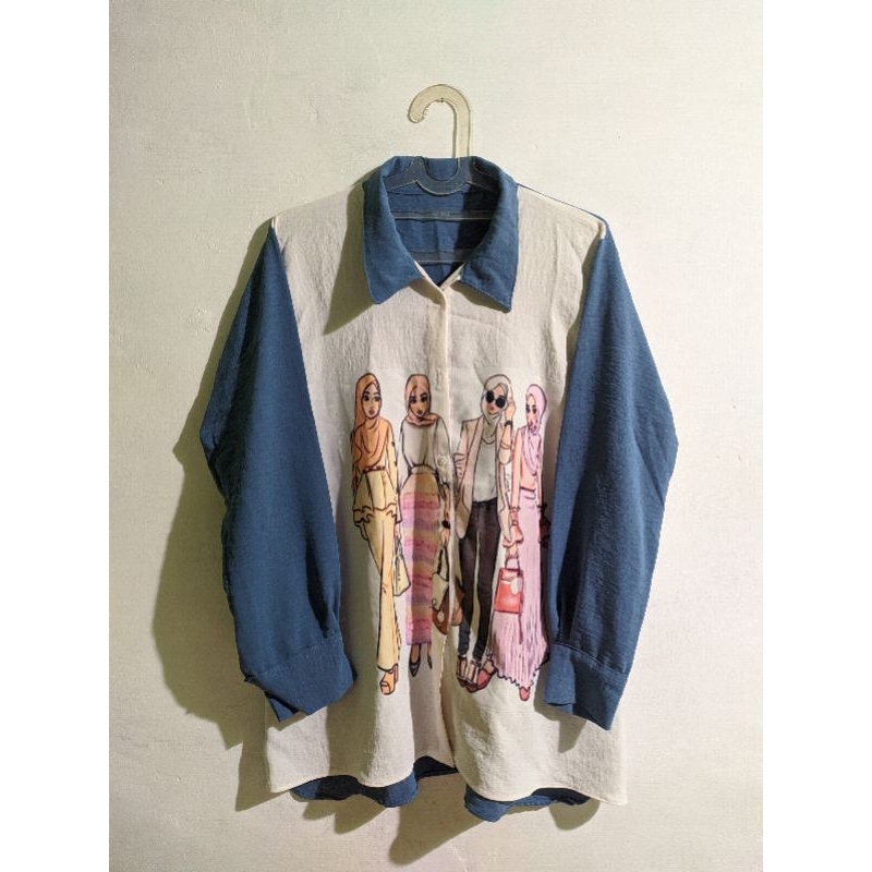 PL Second Kemeja Crinkle Motif