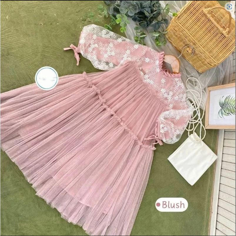 Hanania Dress Kids Usia 2-10 Tahun Gamis Anak Terbaru Baju Lebaran Anak 2025 Pakaian Anak Kekinian F