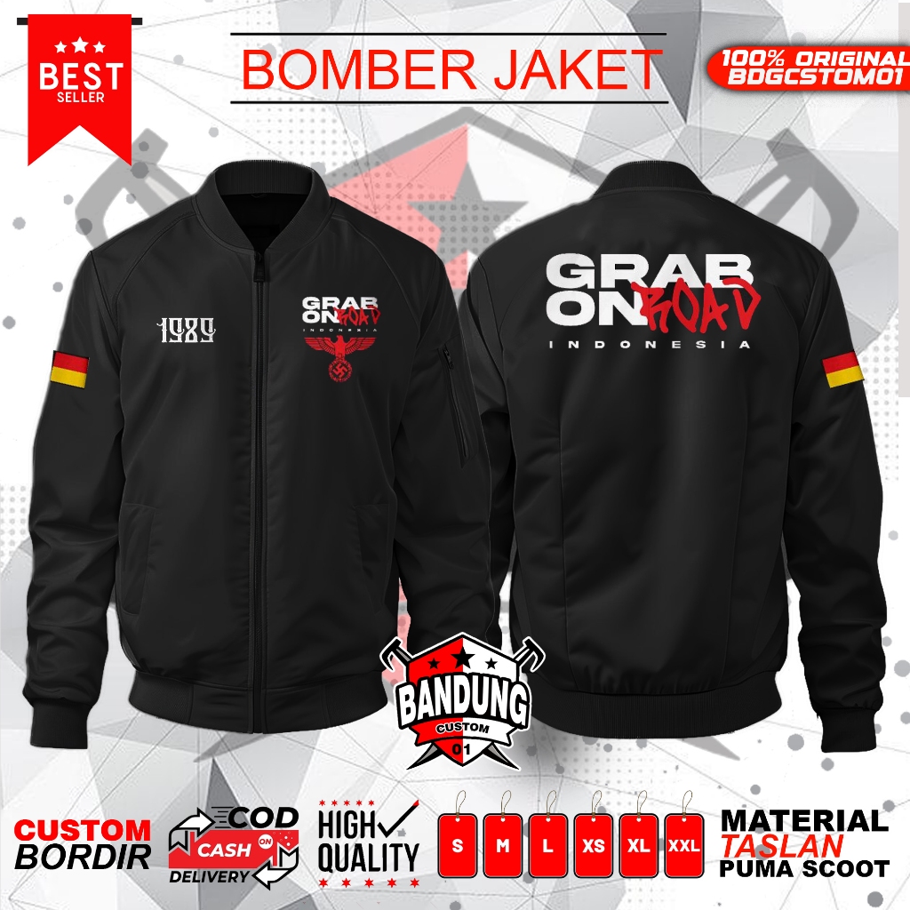 JAKET GBR - JAKET BOMBER GBR - JAKET GRAB ON ROAD - JAKET BOMBER PRIA - LIMITED EDITION