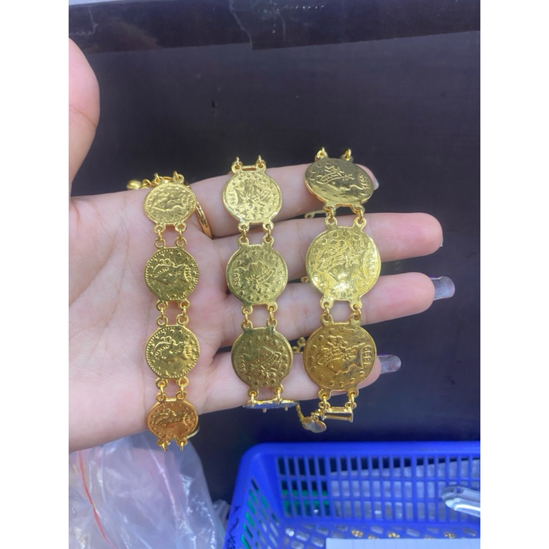 gelang full koin replika emas asli