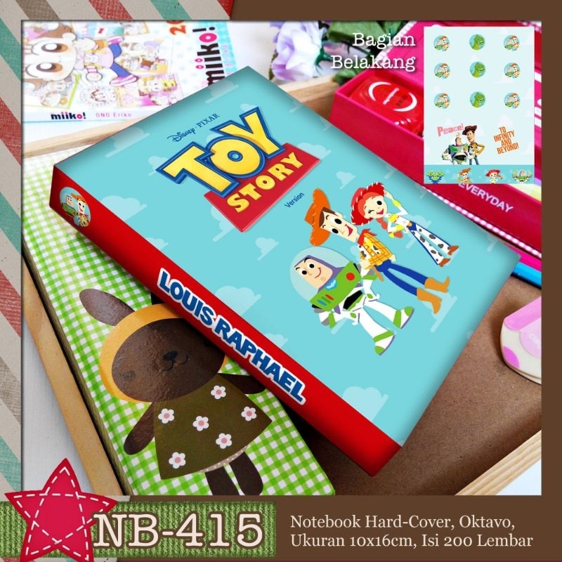 

Notebook Custom Toy Story, Woody, Buzz Lightyear