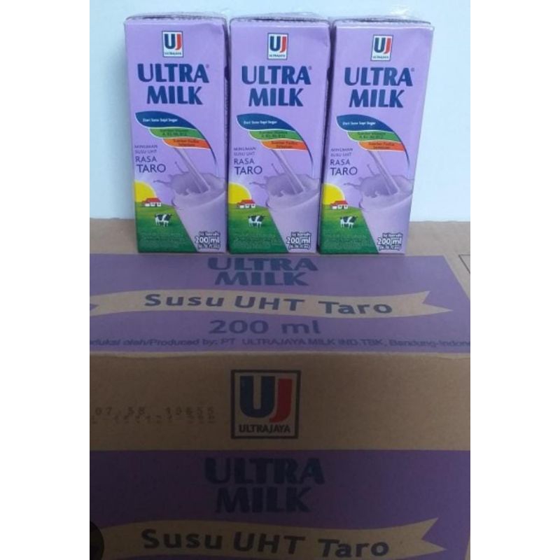 

susu ultramilk kemasan 200ml rasa Taro