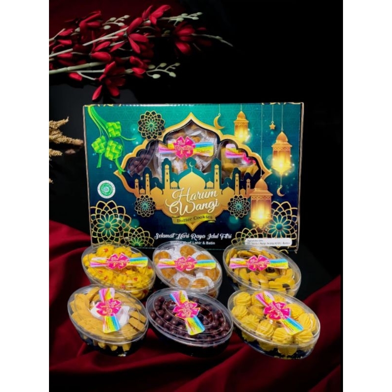 

PROMO Hampers Kue Lebaran 2025 Harum Wangi HARGA PROMO MURAH - VARIAN ISI 6 OVAL