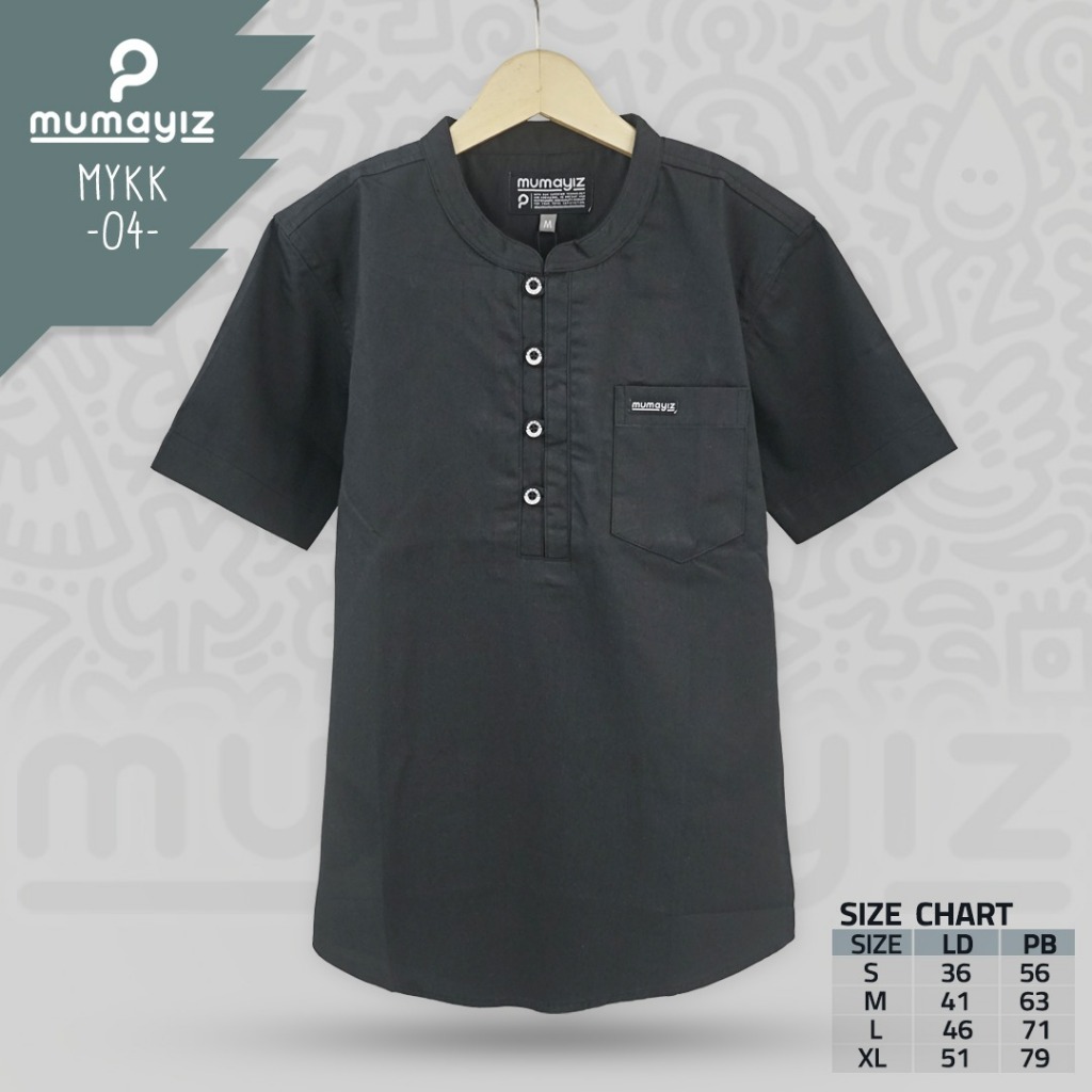 MUMAYIZ baju kemeja kurta/baju muslim anak premium untuk usia 4-15 tahun bahan cotton twil
