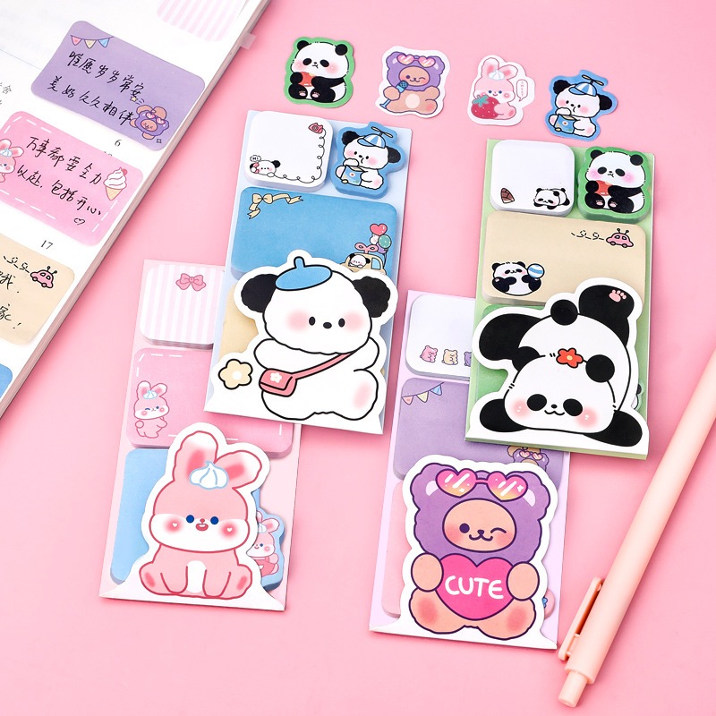 

STICKY NOTE 4 IN 1 MOTIF LUCU / POST-IT NOTES / MEMO KERTAS / PEMBATAS BUKU / STICKY NOTE