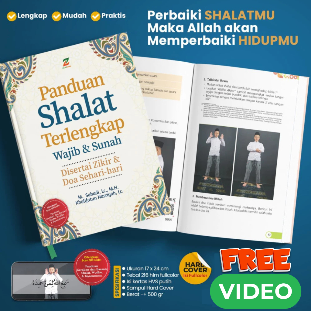 Buku Panduan Shalat Wajib dan Sunnah Tuntunan Sholat Disertai Zikir dan Doa ZiyadBooks Original