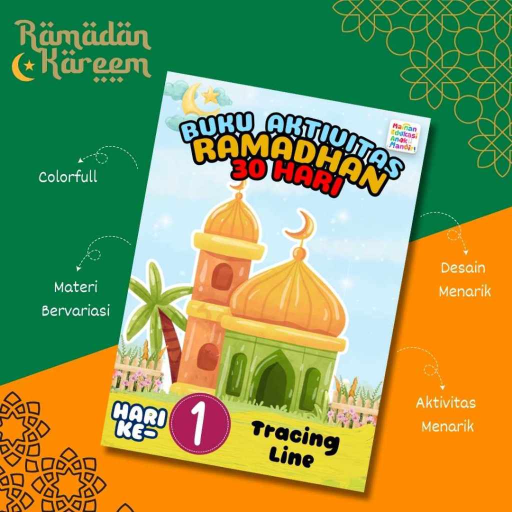 Aktivitas Ramadan Buku Kegiatan Ramadhan Anak TK PAUD SD  Bulan Puasa Untuk Anak-anak Belajar Mengen