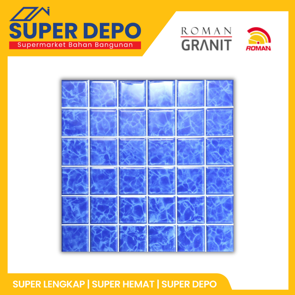 KERAMIK ROMAN  30X30 CM - D ATLANTIC COBALT WT 1PWA33716 PRE CUT