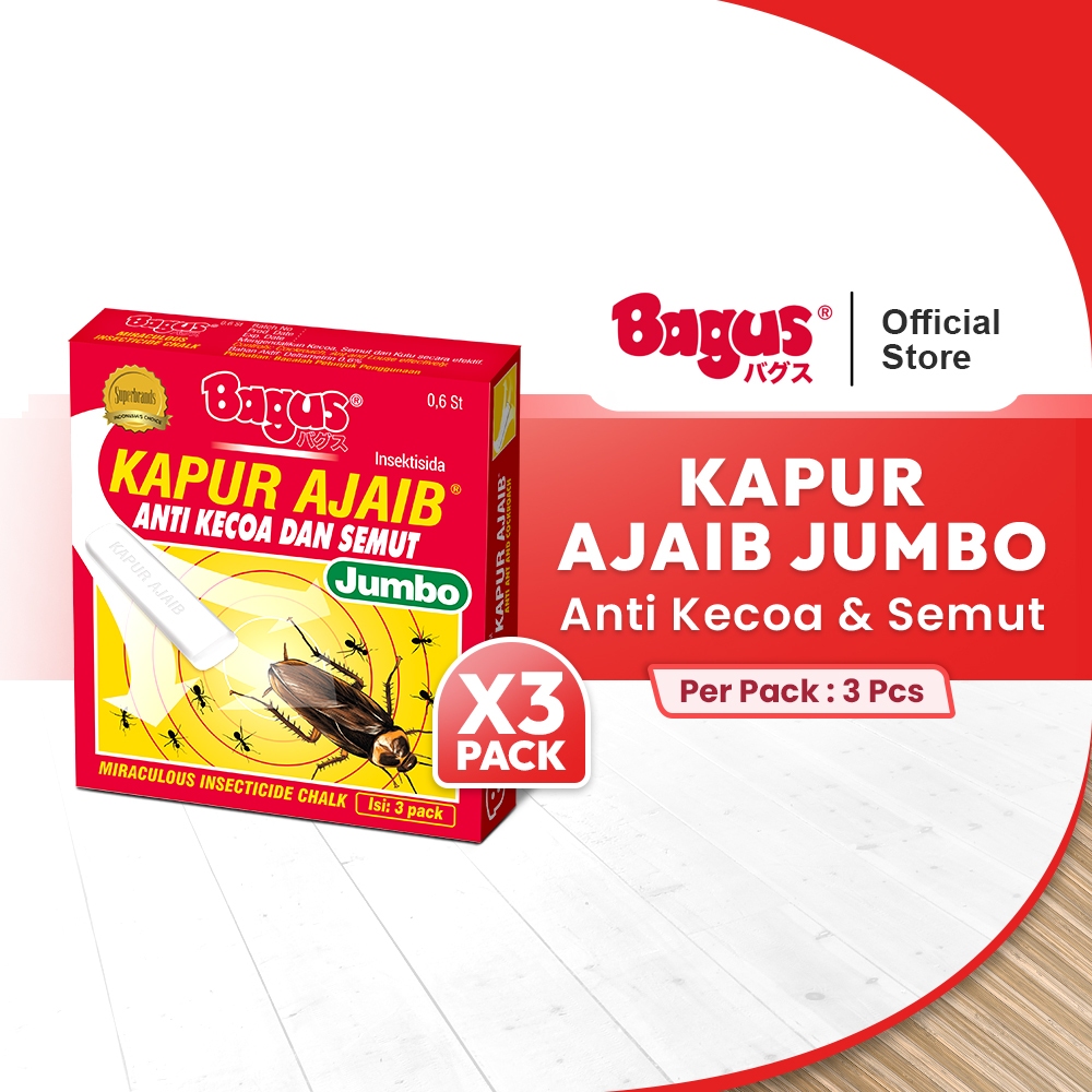 [Triple Pack] Bagus Kapur Ajaib Jumbo 3 Packs (3 Pcs/Pack) - Anti Kecoa & Semut