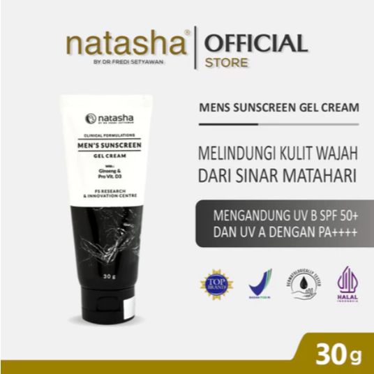 NATASHA SKINCARE Men's Sunscreen Gel Cream 30gr SPF50 SPF 50 / MSCG