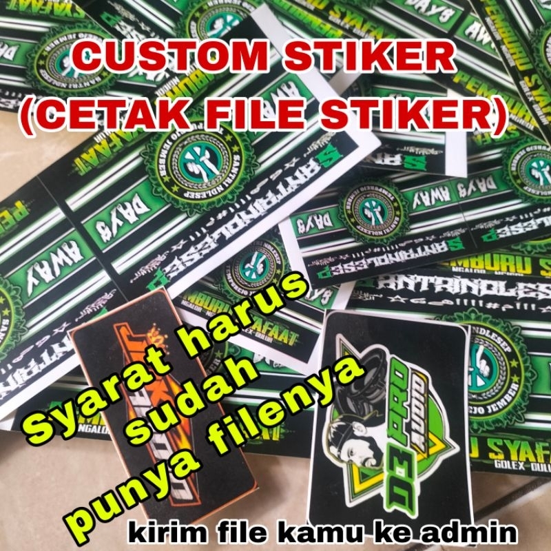 

CUSTOM STIKER | JASA CETAK STIKER | CETAK FILE STIKER | STIKER CROMO