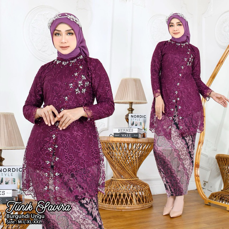 Kebaya Wisuda Simpel/Kebaya Brokat Modern/Kebaya Wisuda Cantik/Kebaya Pesta Seragaman