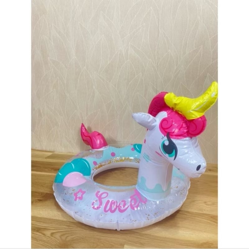 Pelampung anak Unicorn glitter ban renang kolam