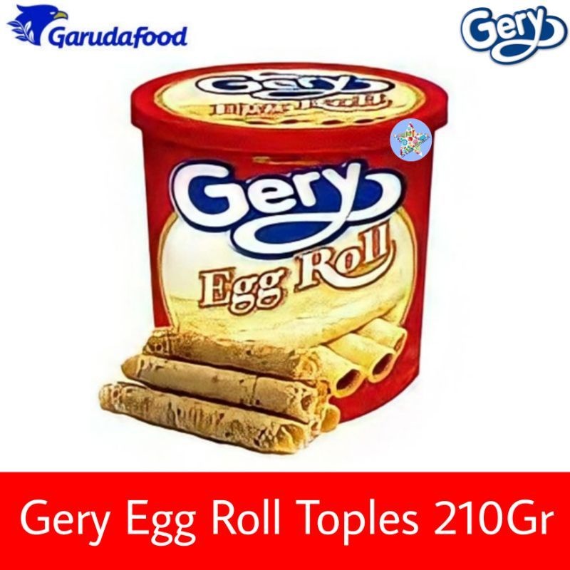 

[Satuan & DUS] Gery Egg Roll 210gr Kemasan Toples | Kue Lebaran | Kue Kering |