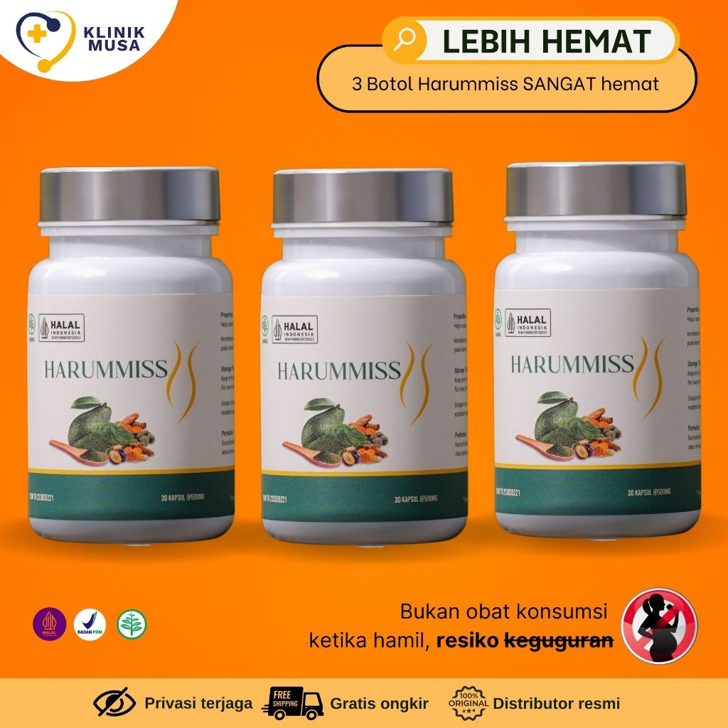 3 Paket Harummiss Obat Telat Dateng Bulan Telat Menstruasi 500mg
