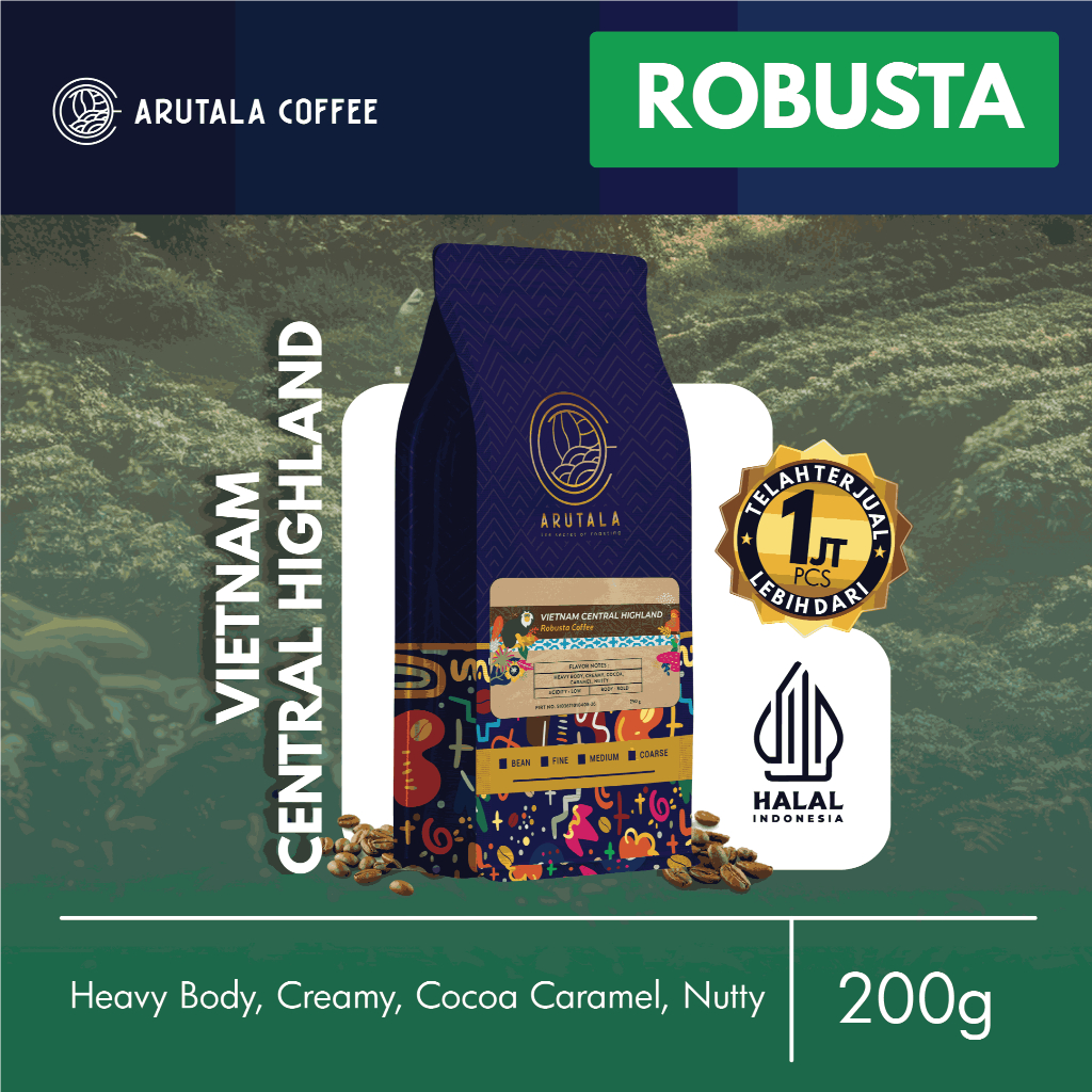 

ARUTALA Kopi Vietnam Central Highland Robusta 200 gram