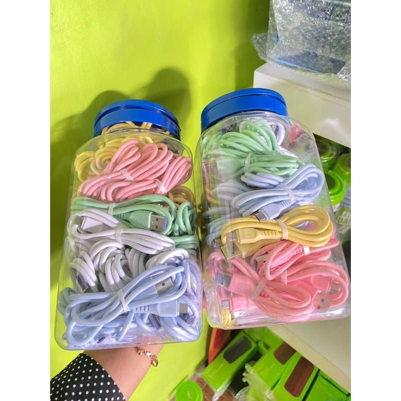 KABEL DATA MACARON // 1toples isi 50//,MAKARON MICRO USB MURAH