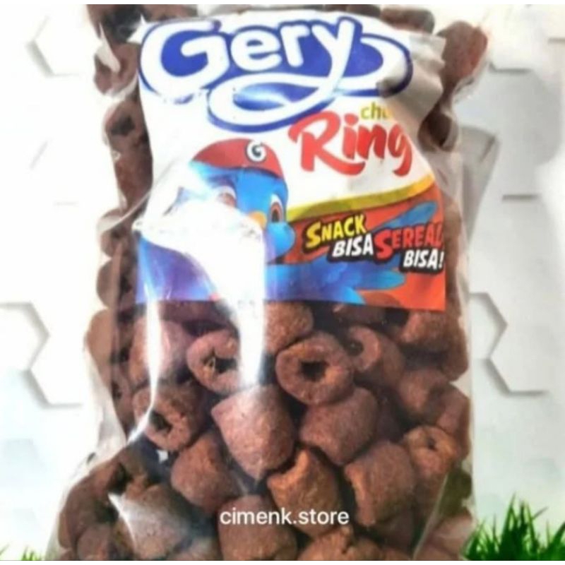 

Gery Ring Cokelat Snack Branded Kemasan Plastik Berat 165gr
