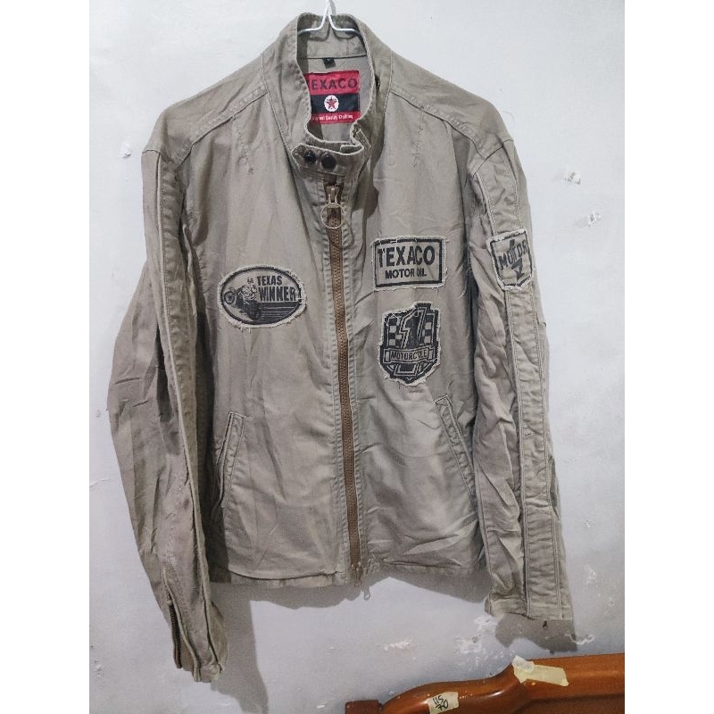 Jaket motor vintage texaco