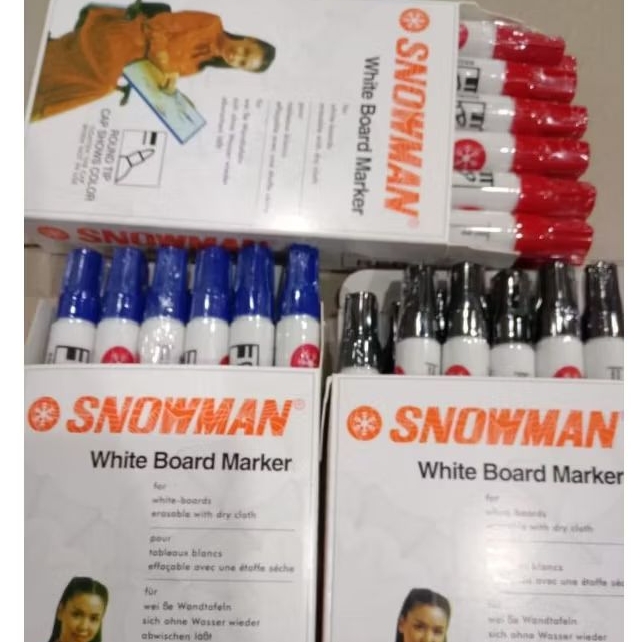 

spidol snowman whiteboard BG12 1kotak 12pcs