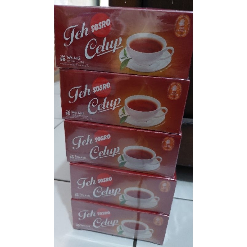 

teh sosro celup isi 50 ( 5 pack )