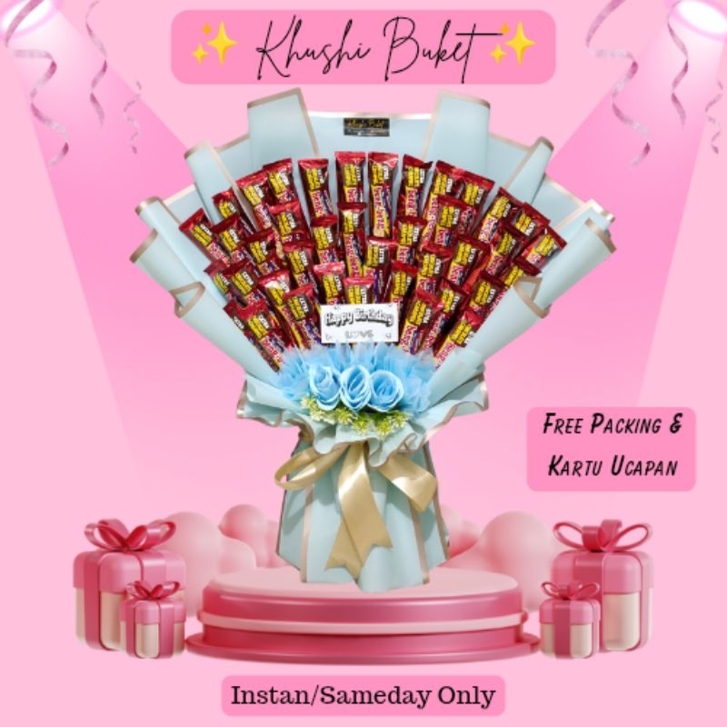 

Ssl09 Buket Bucket Hadiah Hampers Ekslusif Bengbeng Pocky Silverqueen isi 20 40 Jumbo