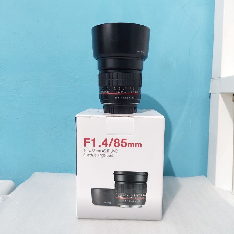 LENSA SAMYANG 85MM  MANUAL F1.4 FOR CANON MULUS BANGET