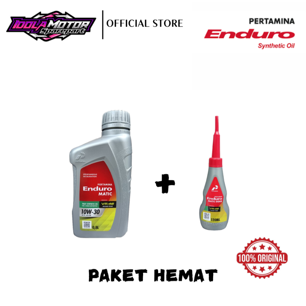oli ENDURO MATIC 10W30 800ML + oli GARDAN ENDURO 120ML PAKET HEMAT oli enduro matic 800ml oli gardan