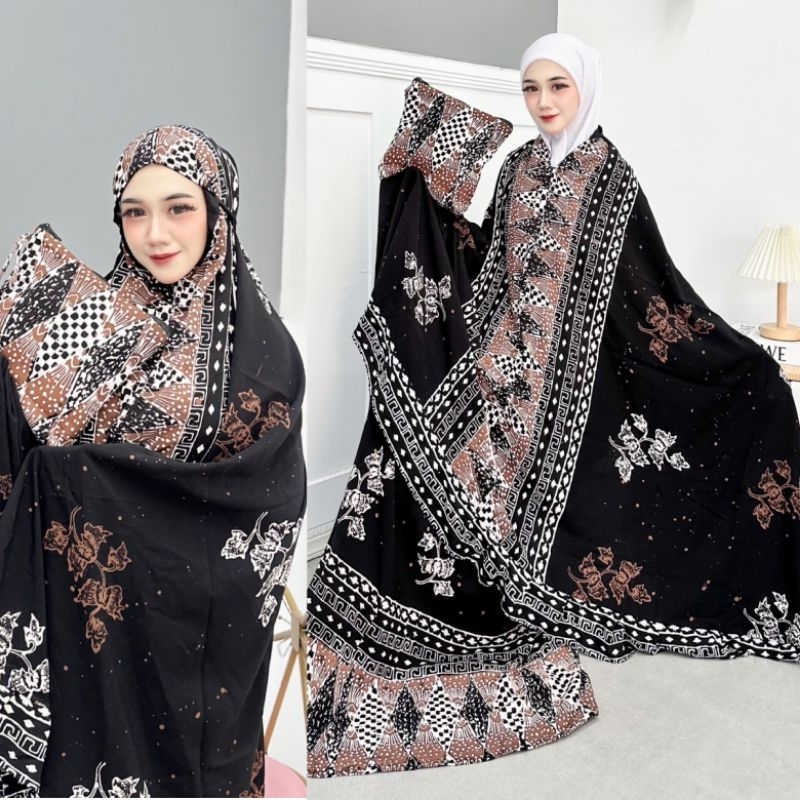 MUKENA BATIK CAP SOGAN - MUKENA BALI - MUKENA MURAH - MUKENA DEWASA - MUKENA BATIK - MUKENA TELEKUNG