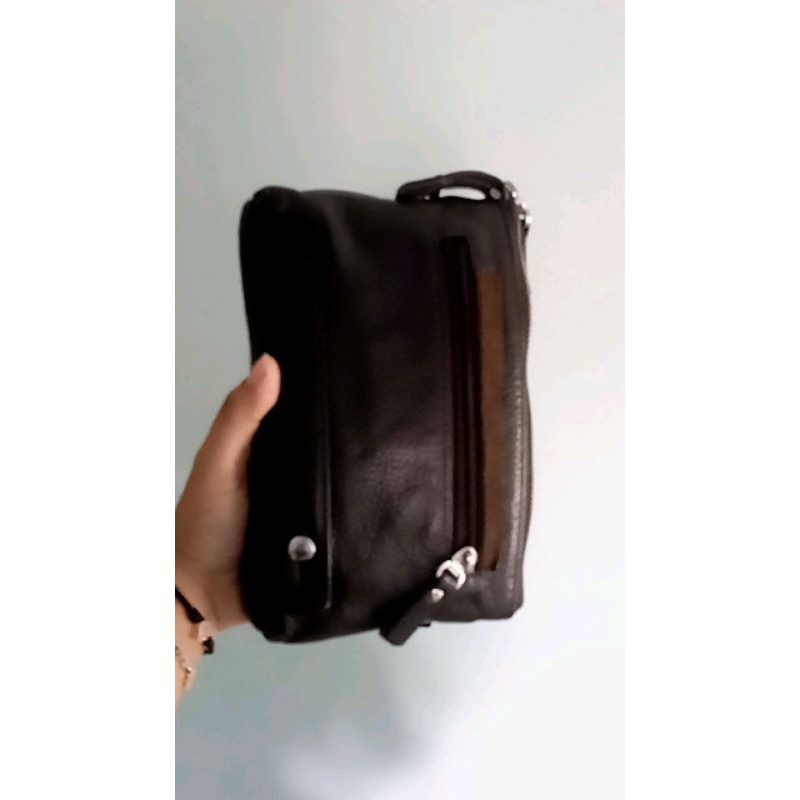 preloved import handbag /tas tangan pria /wanita kulit asli cakep good kondisi