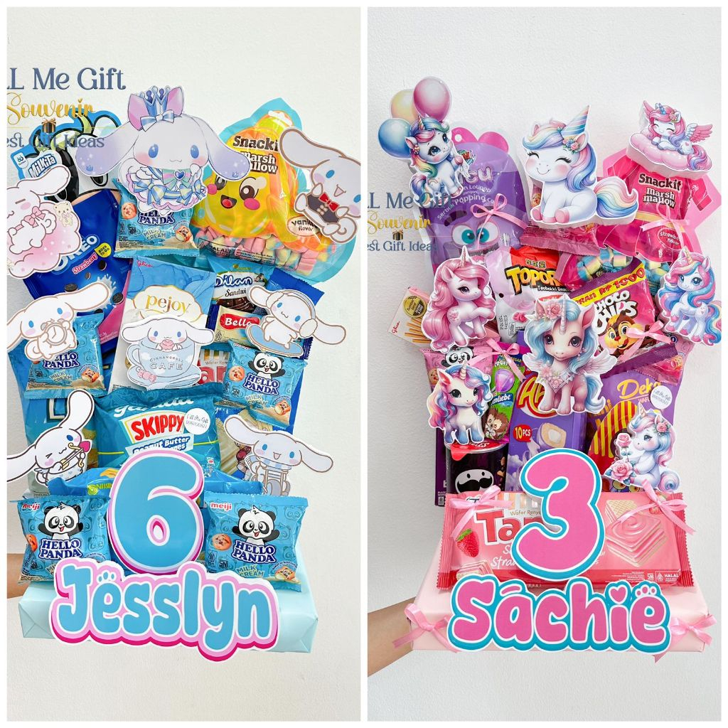 

Snack Cake Mading Birthday / Kado Ulang Tahun Custom Warna (Premium Snack) Cinnamoroll Unicorn