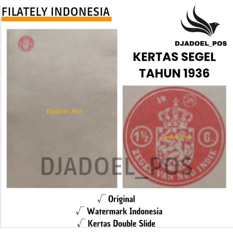 

KERTAS SEGEL TAHUN 1936 DOUBLE ASLI (ZEGEL VAN NED INDIE)
