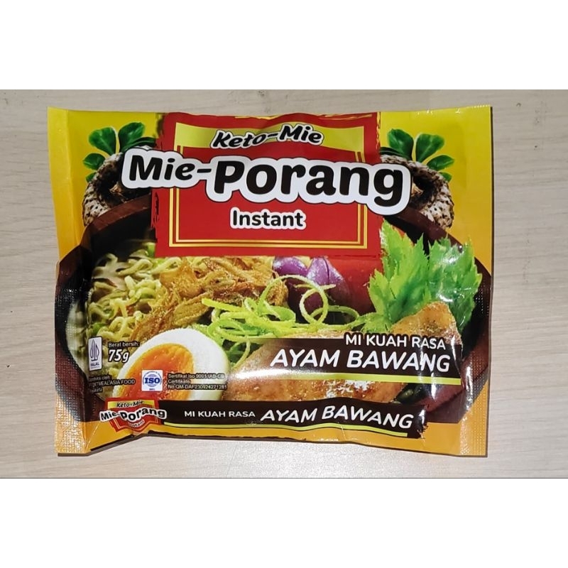 

mie PORANG shirataki KETO-MIE Rasa Ayam Bawang ( Kuning)