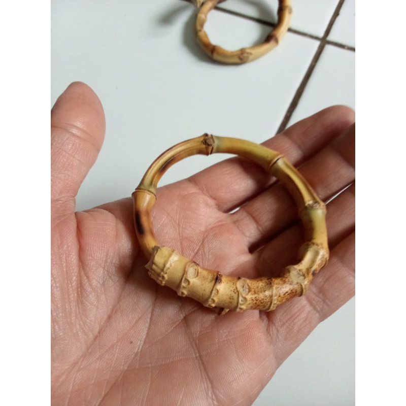 gelang bambu kuning gelang etnik gelang akar bambu